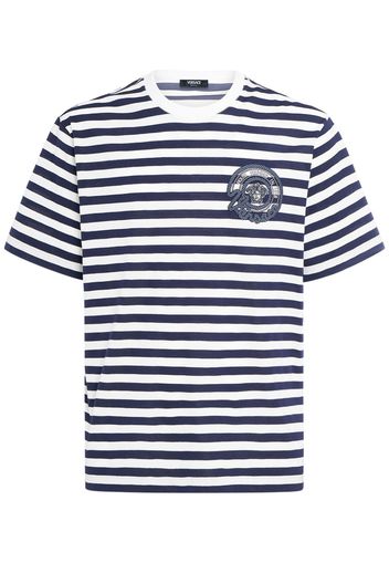 Logo Striped Cotton T-shirt