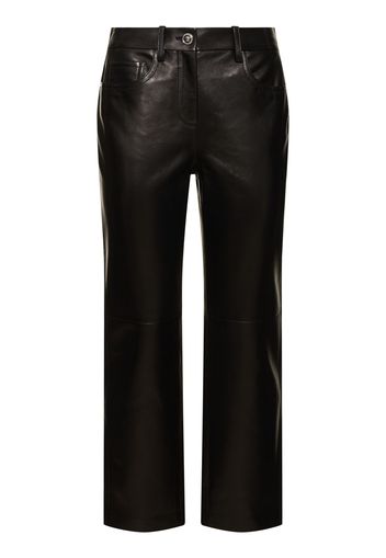 Plongé Leather Straight Pants