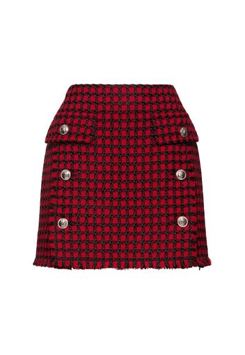 Wool Blend Tweed Mini Skirt