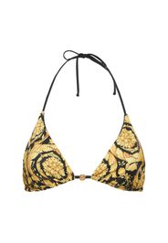 Barocco Print Triangle Bikini Top