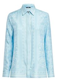 Barocco Print Silk Twill Formal Shirt