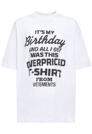 It's My Birthday Printed Cotton T-shirt