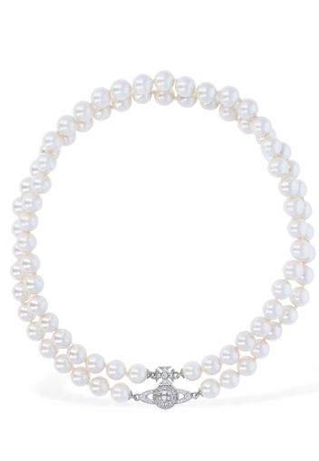 Graziella Two Row Imitation Pearl Choker