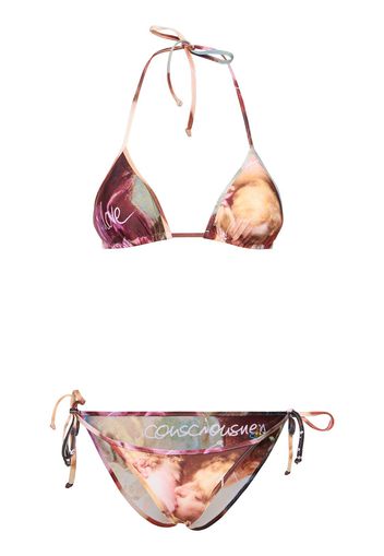 The Kiss Printed Triangle Bikini Set