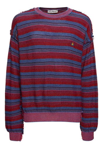 Striped Wool & Silk Knit Sweater