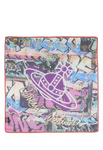 Square Graffiti Silk Bandana