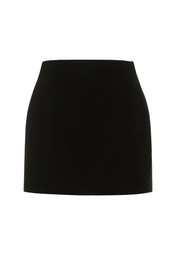 Viscose Blend Velvet Mini Skirt