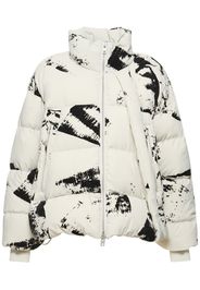 Flock Puff Printed Down Jacket