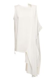 Sleeveless Asymmetric Draped Cotton Top