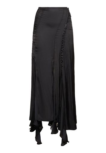 Jersey & Lace Long Skirt W/ Hooks