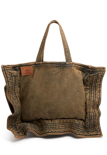 Maxi Wire Cabas Canvas Tote Bag