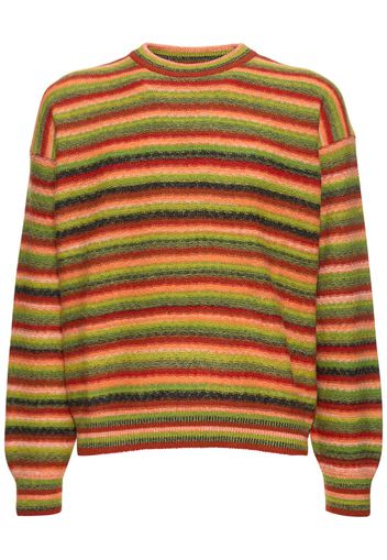 Striped Cashmere & Wool Crewneck Sweater