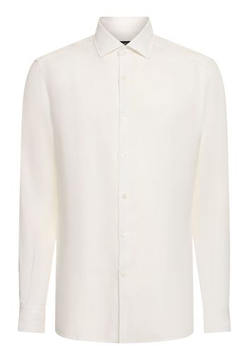 Solid Pure Linen Long Sleeve Shirt