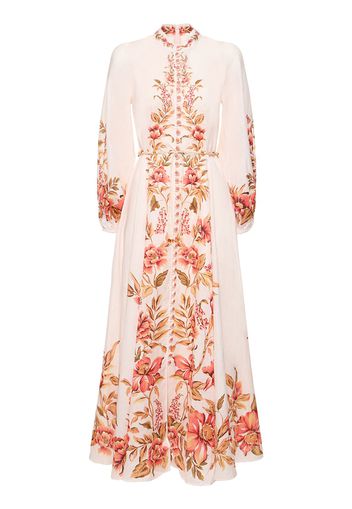 Vacay Billow Printed Linen Long Dress