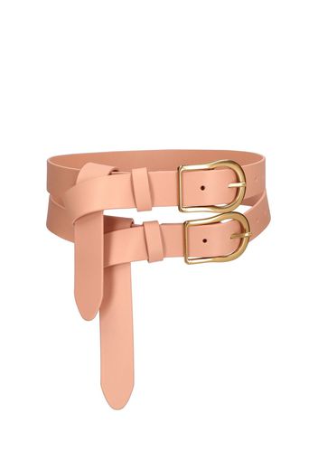 Lvr Exclusive Leather Double Buckle Belt