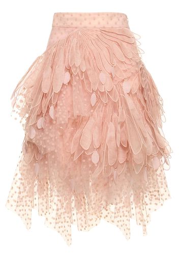 Lvr Exclusive Flocked Tulle Mini Skirt