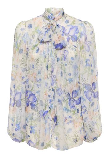 Natura Floral Viscose Self-tie Top