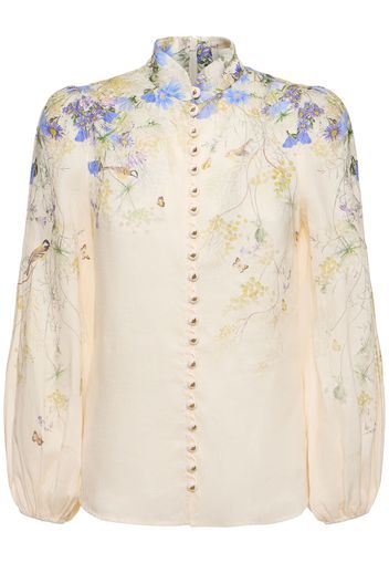 Harmony Buttoned Printed Blouse