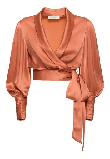 Silk Wraparound Blouse