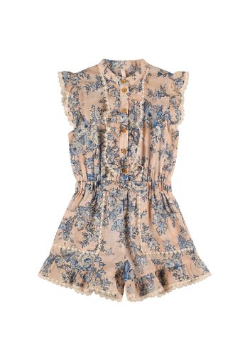 Printed Cotton Muslin Playsuit