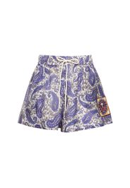 Devi Printed Relaxed Fit Silk Shorts