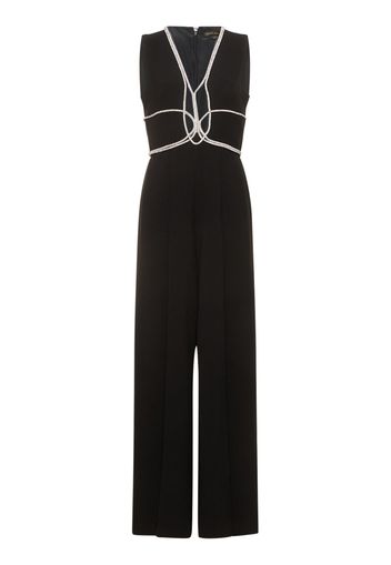 Cady V-neck Jumpsuit W/crystal Details