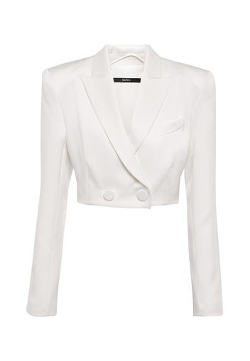 Parker cropped satin crÃªpe blazer