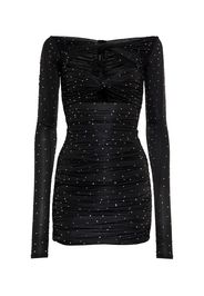 Embellished cutout minidress