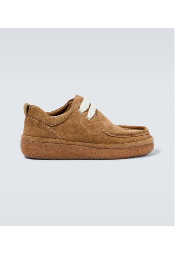 Suede lace-up shoes