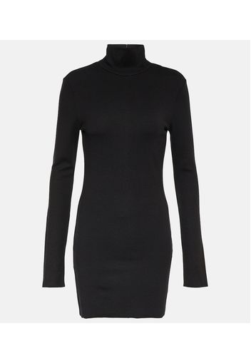 Turtleneck jersey sweater dress