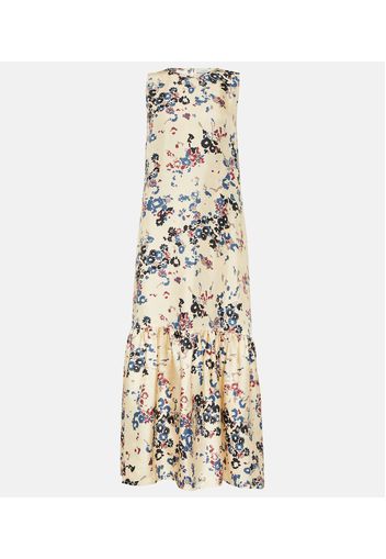 Rhea floral silk maxi dress