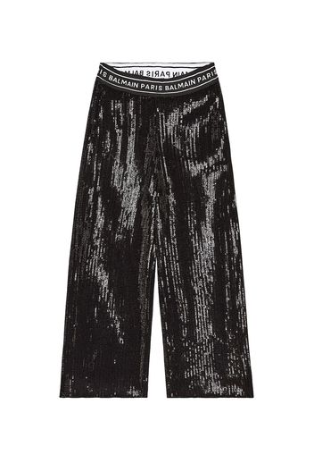 Sequined wide-leg pants