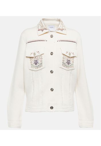 Embellished cashmere blend jacket