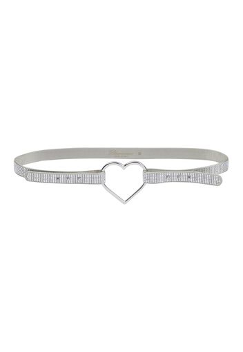 Heart crystal-embellished belt