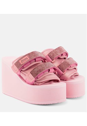 X Suicoke Moto embellished platform slides