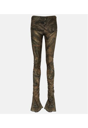 Printed low-rise skinny pants