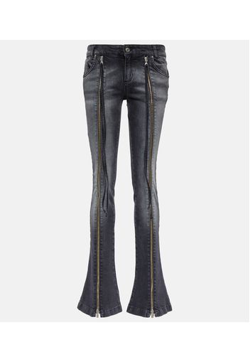 Low-rise straight jeans