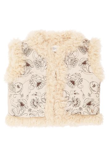 Tuli faux fur-lined floral vest