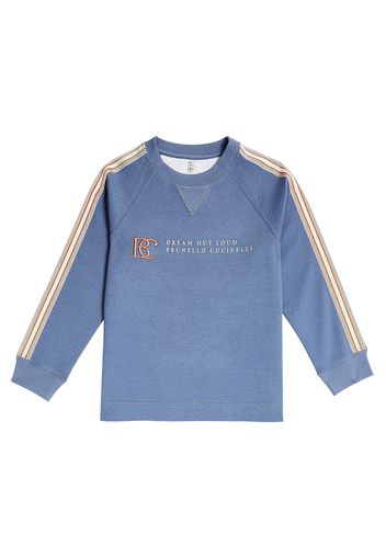 Embroidered cotton jersey sweatshirt