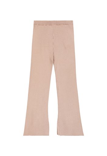 Ribbed-knit cotton pants