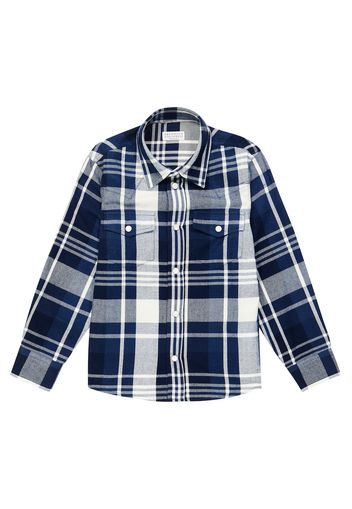 Checked cotton flannel shirt