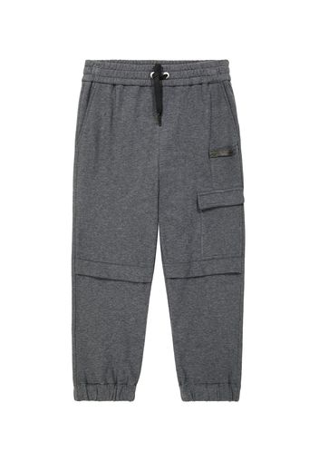 Cotton terry cargo sweatpants