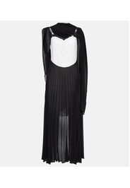 Mrs Robinson lac-trimmed midi dress with cape