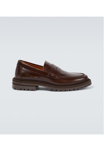 Leather penny loafers