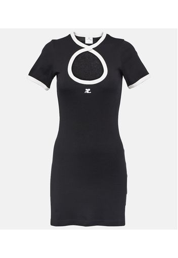 CourrÃ¨ges Cutout cotton mini dress