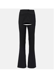 CourrÃ¨ges Cutout wool-blend flared pants