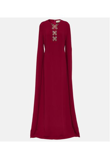 Embellished crÃªpe gown