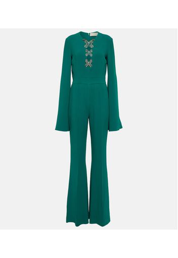 Embellished crÃªpe jumpsuit