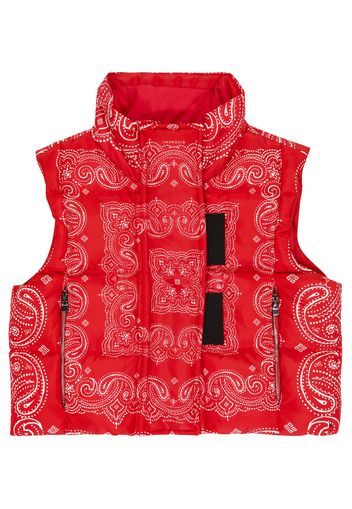 Printed quilted vest