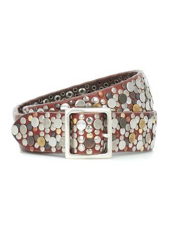 Studded leather belt